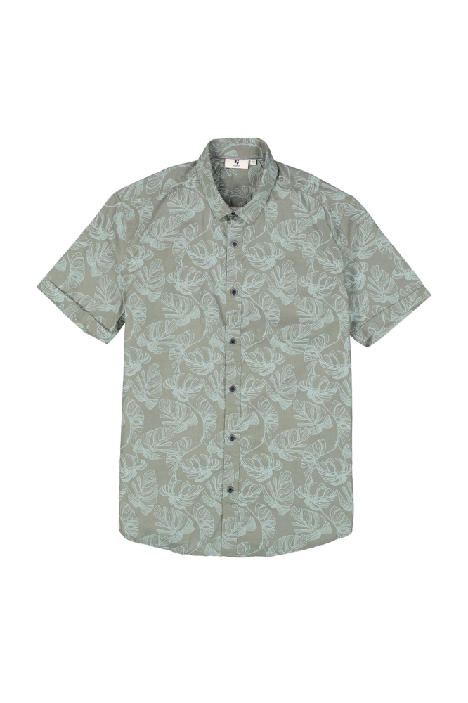 OVERHEMD MET PRINT F51092 2050 SAGE GREEN